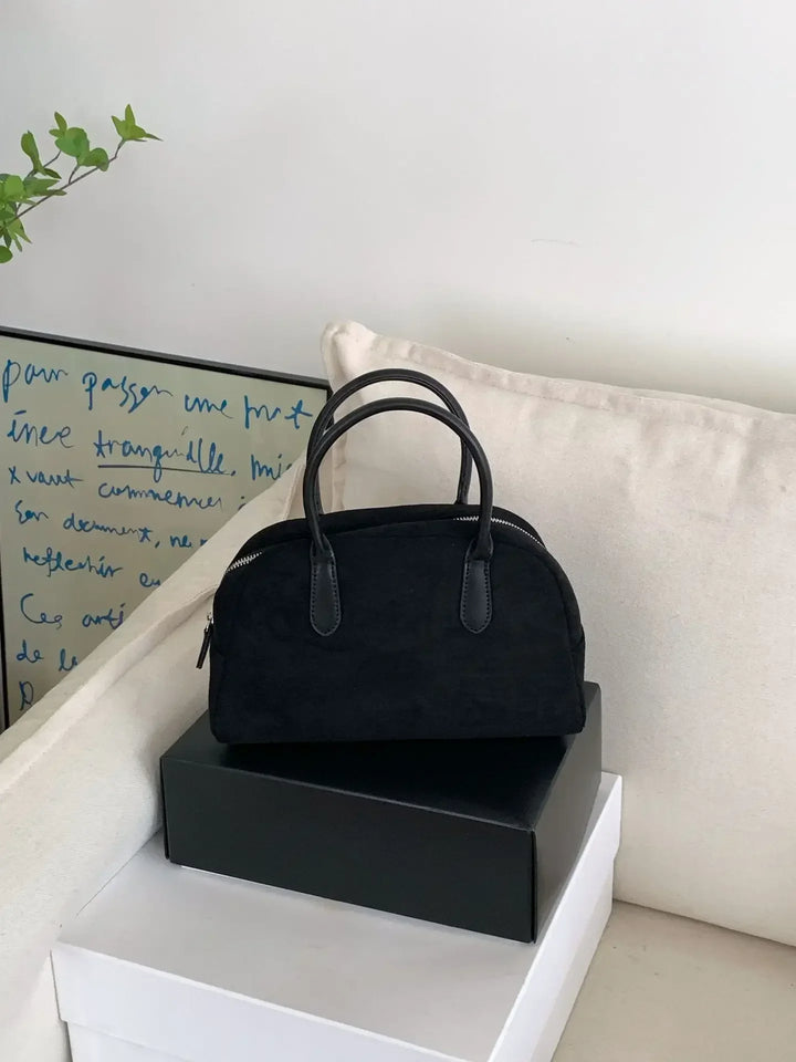 Sac Tote Vintage Marron en Daim - Sac de Luxe Stylé et Fonctionnel pour Femmes