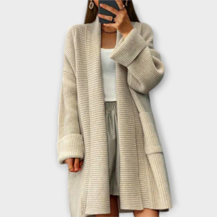 Euphemia - Long Cardigan en Tricot