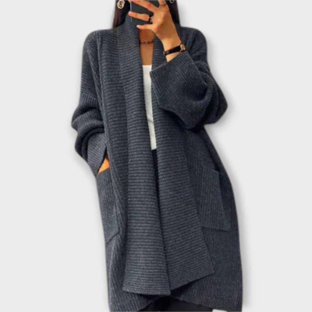 Euphemia - Long Cardigan en Tricot