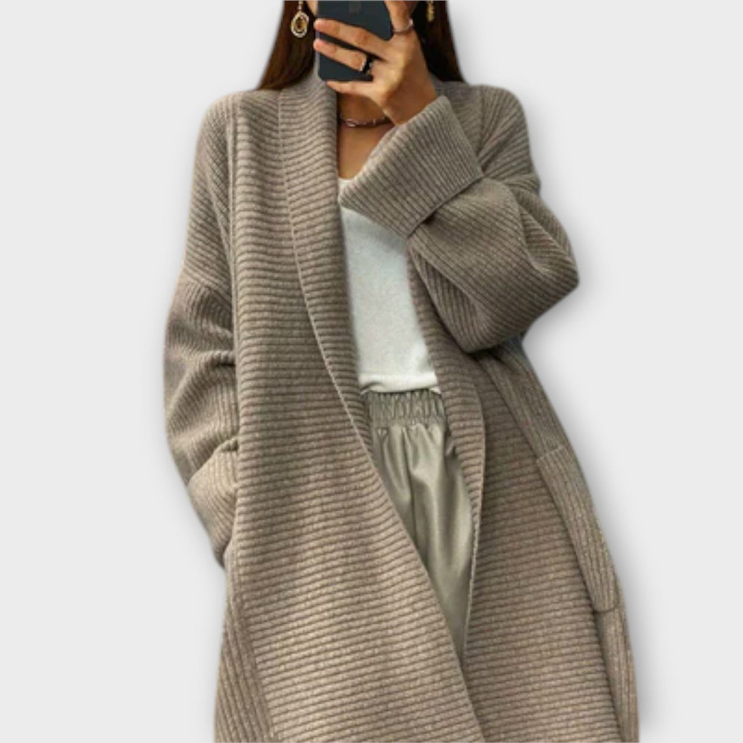 Euphemia - Long Cardigan en Tricot