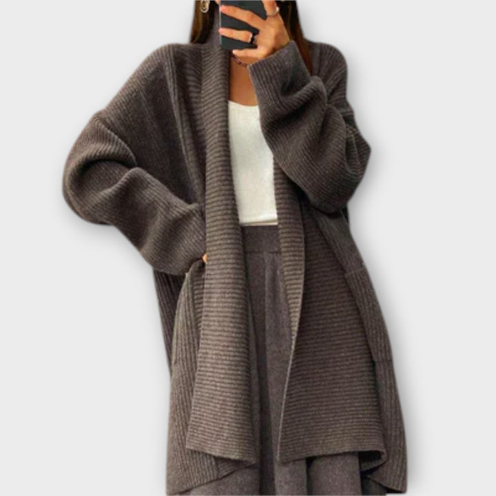 Euphemia - Long Cardigan en Tricot