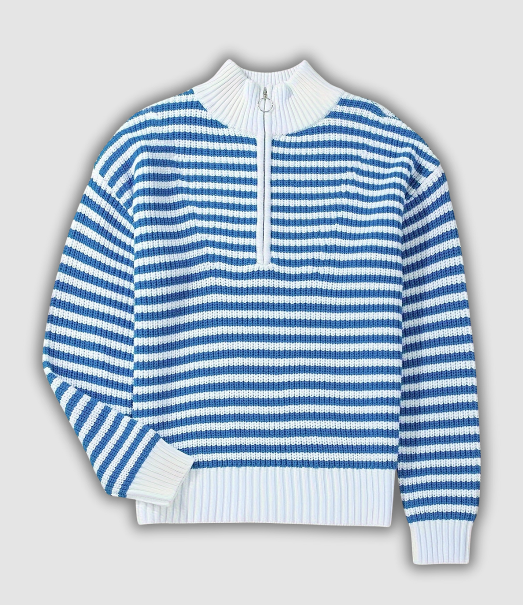 Arntraud - Pull rayé avec fermeture éclair