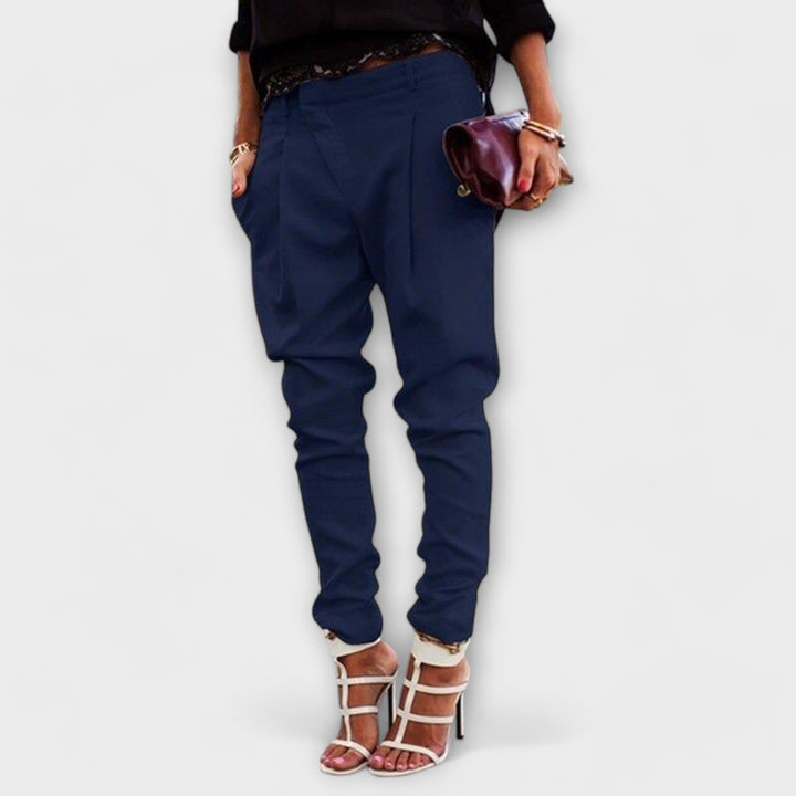 Aravelle – Pantalons taille haute avec plis