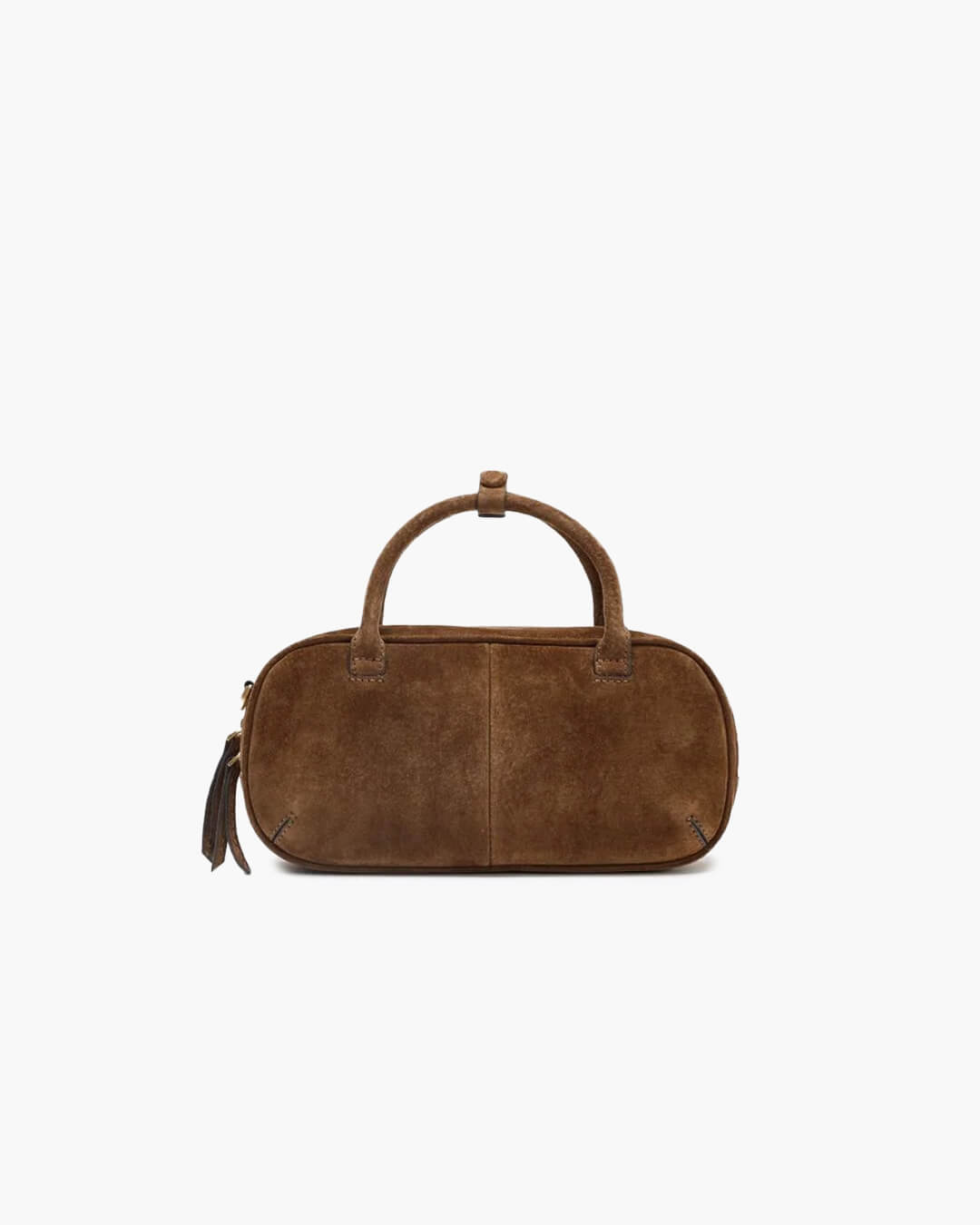 Sac à Main Mini en Suédine avec Deux Poignées - Sac Baguette Décontracté à Bandoulière