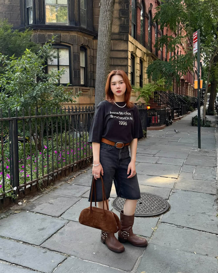 Sac Vintage à Bandoulière en Suède Synthétique pour Femmes - Sac Quotidien en Velours Doux