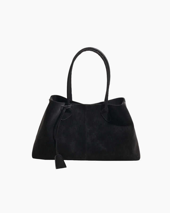 Sac à Bandoulière Élégant de Grande Capacité en Suédine Synthétique pour Femmes - Sac Polyvalent