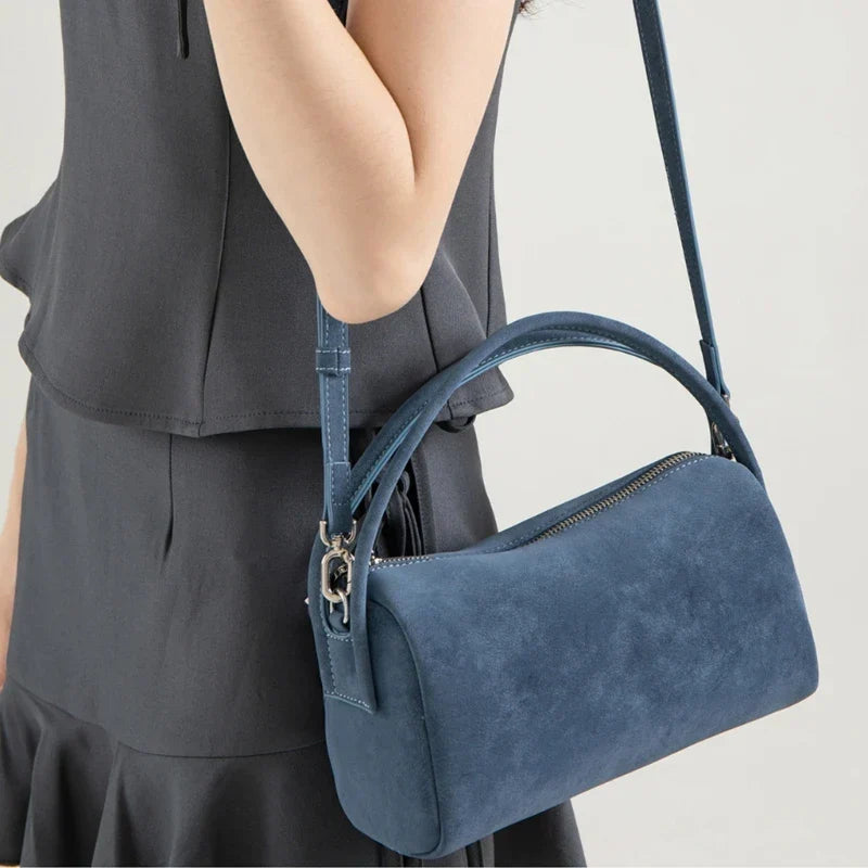 Sac à Bandoulière Élégant en Suède - Sac à Bandoulière avec Multiples Poches pour Femme, Parfait pour le Travail et les Voyages