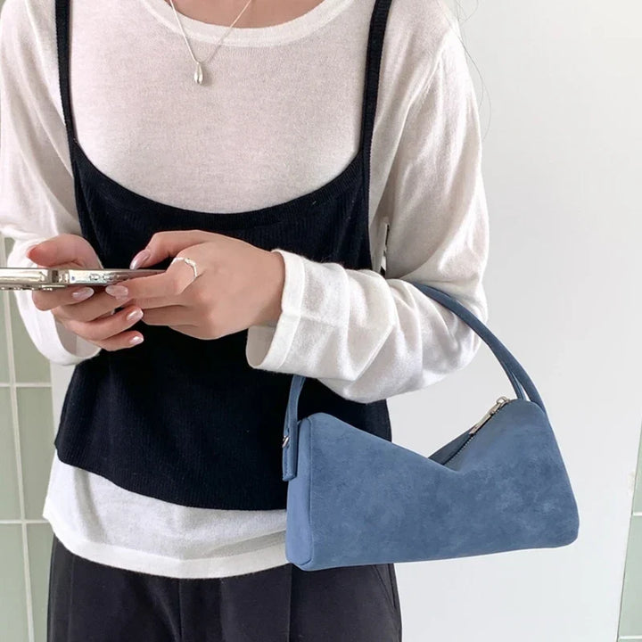 Sac à Bandoulière Élégant en Suède - Sac à Bandoulière avec Multiples Poches pour Femme, Parfait pour le Travail et les Voyages