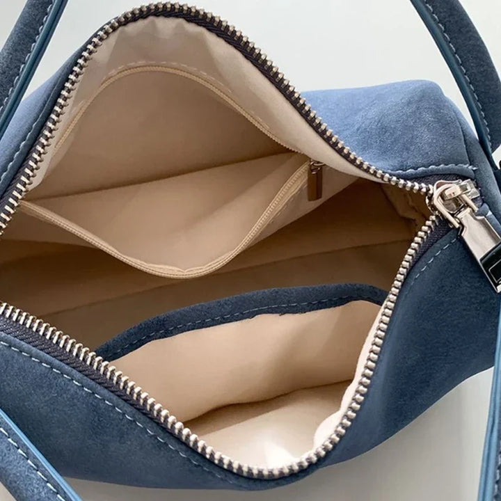 Sac à Bandoulière Élégant en Suède - Sac à Bandoulière avec Multiples Poches pour Femme, Parfait pour le Travail et les Voyages