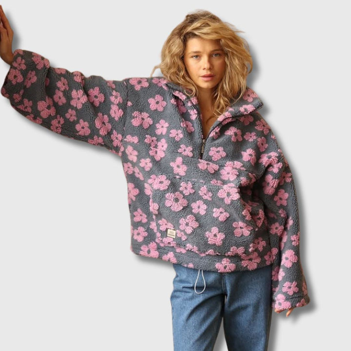 Sandra - Pull Sherpa d'inspiration Bohème