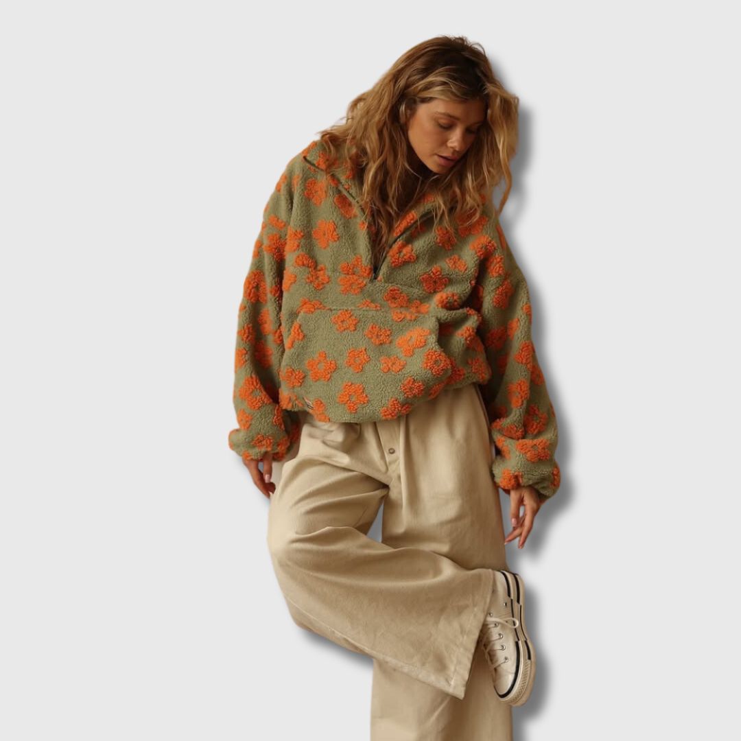 Sandra - Pull Sherpa d'inspiration Bohème