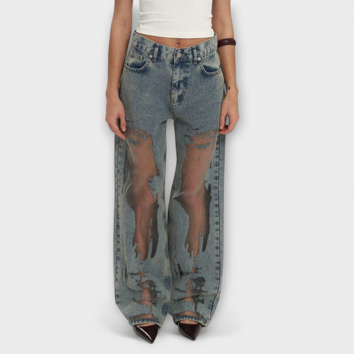 Rayne - Jeans en Denim Bleu Transparent Trixie