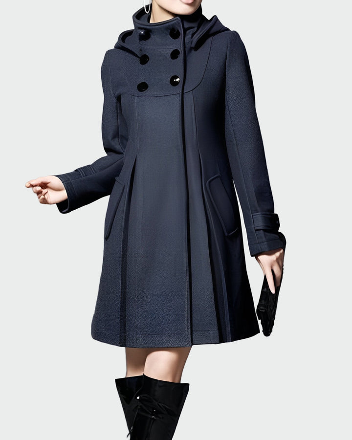 Manteau avec capuche et col